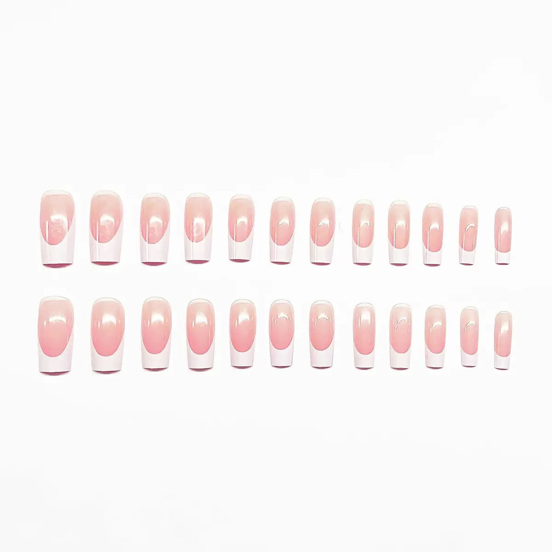 Stylish French Tip Nail Enhancements Bowlift