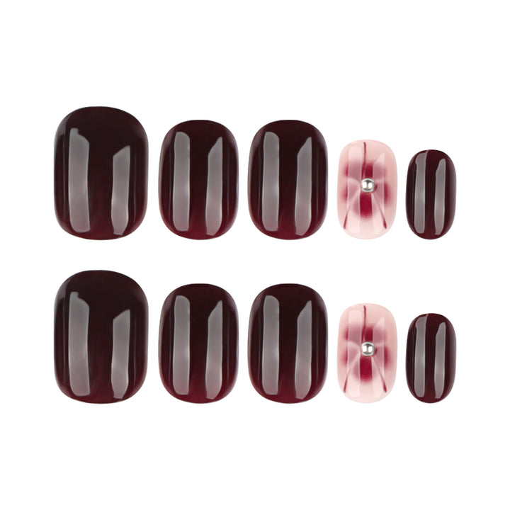 Elegant Nail Art with Glitter and Flower Elements Bowlift