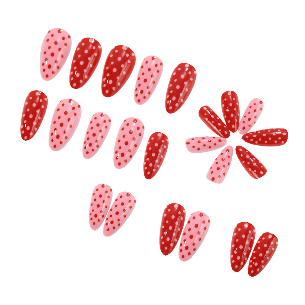 Artificial nails with trendy Polka Dot Design Bowlift