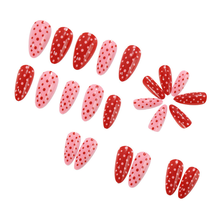 Artificial nails with trendy Polka Dot Design Bowlift
