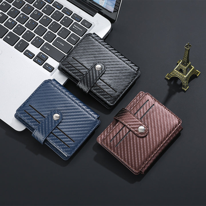 Carbon Fiber Textured Compact Wallet Bowlift