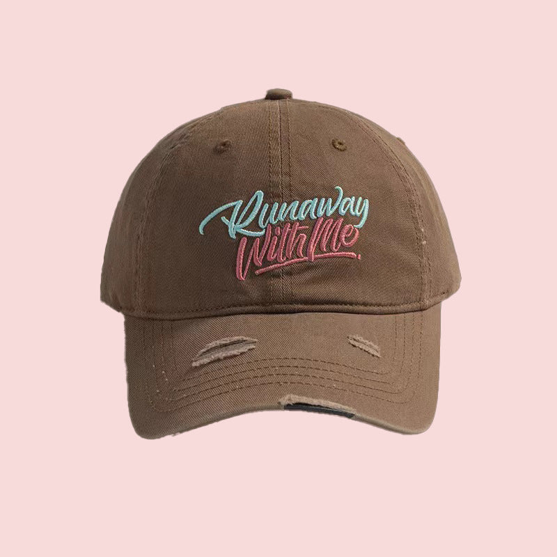 Women's Graphic Embroidered Adjustable Baseball Cap Bowlift