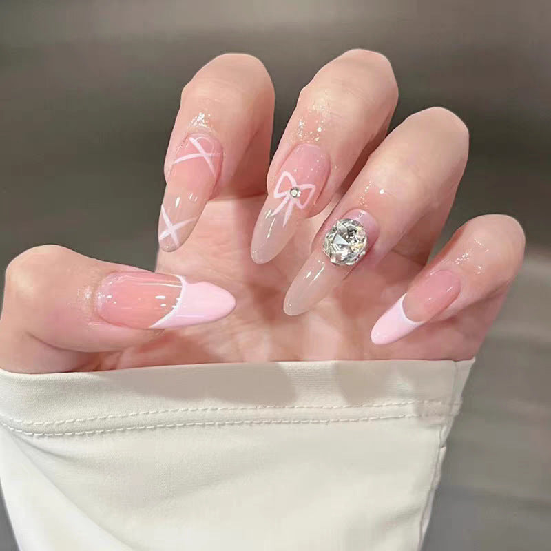 Elegant Stiletto Press-On Nail Art Bowlift