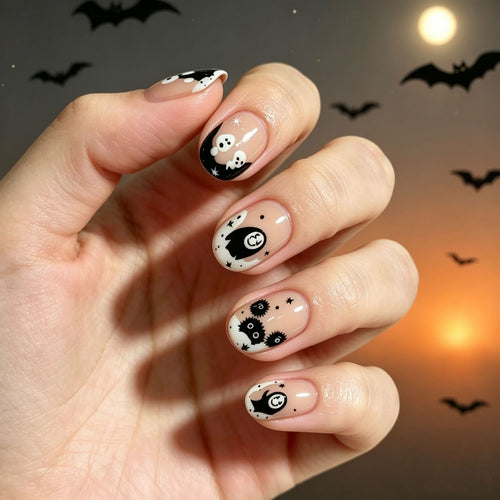 Halloween-Themed Fun Press-On Nail Art Bowlift
