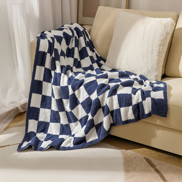 Cozy Checkerboard Fleece Blanket