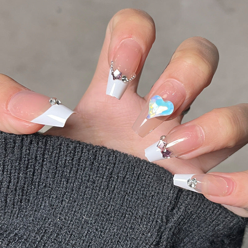 Glossy Decorative Press-On Nails Set Bowlift