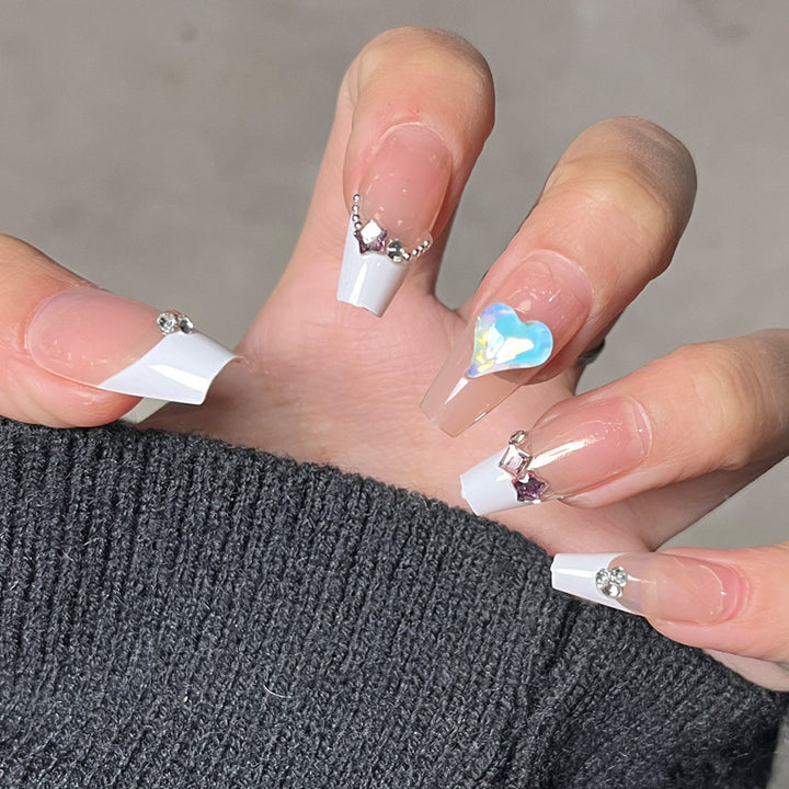Premium Long Almond-Shaped Press-On Nails Bowlift