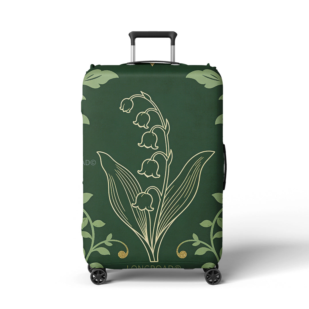 Women’s suitcase cover with floral lavender pattern Bowlift