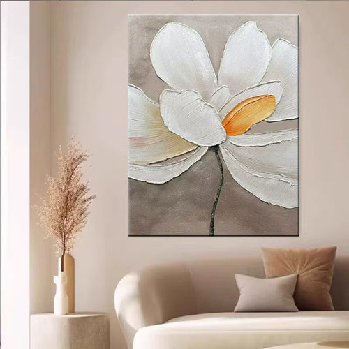 Elegant Floral Textured Canvas Artwork