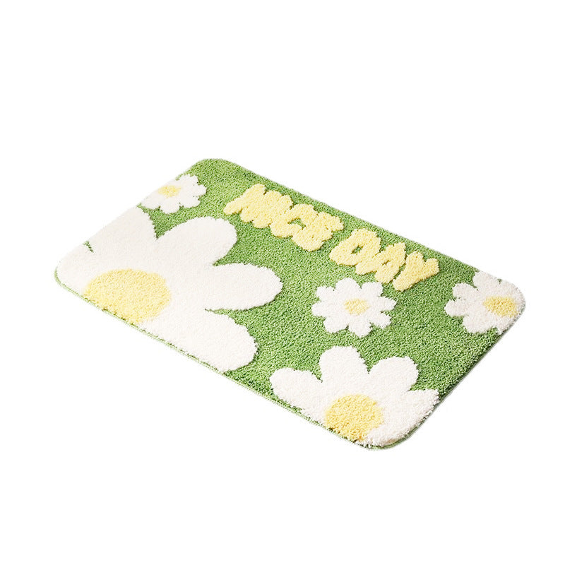 Floral Design Bath Mat Bowlift