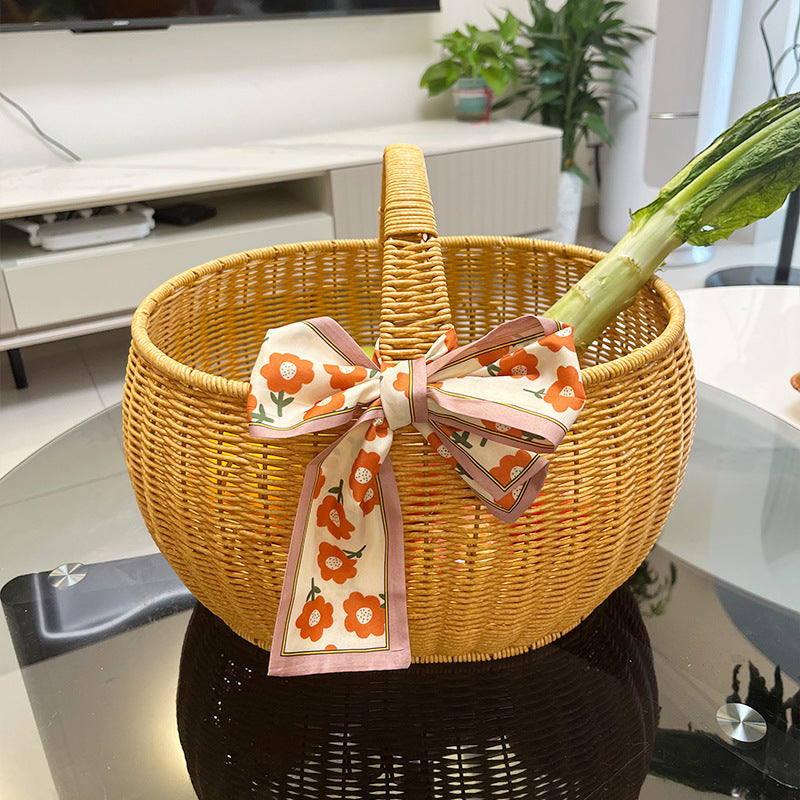 Handcrafted Woven Utility Storage Basket Bowlift