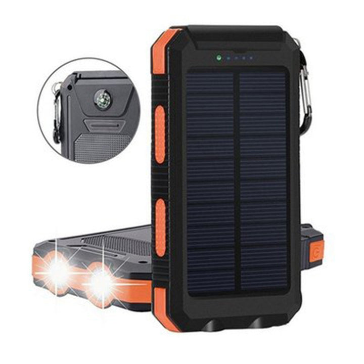 Solar charger with integrated compass and LED flashlight Bowlift
