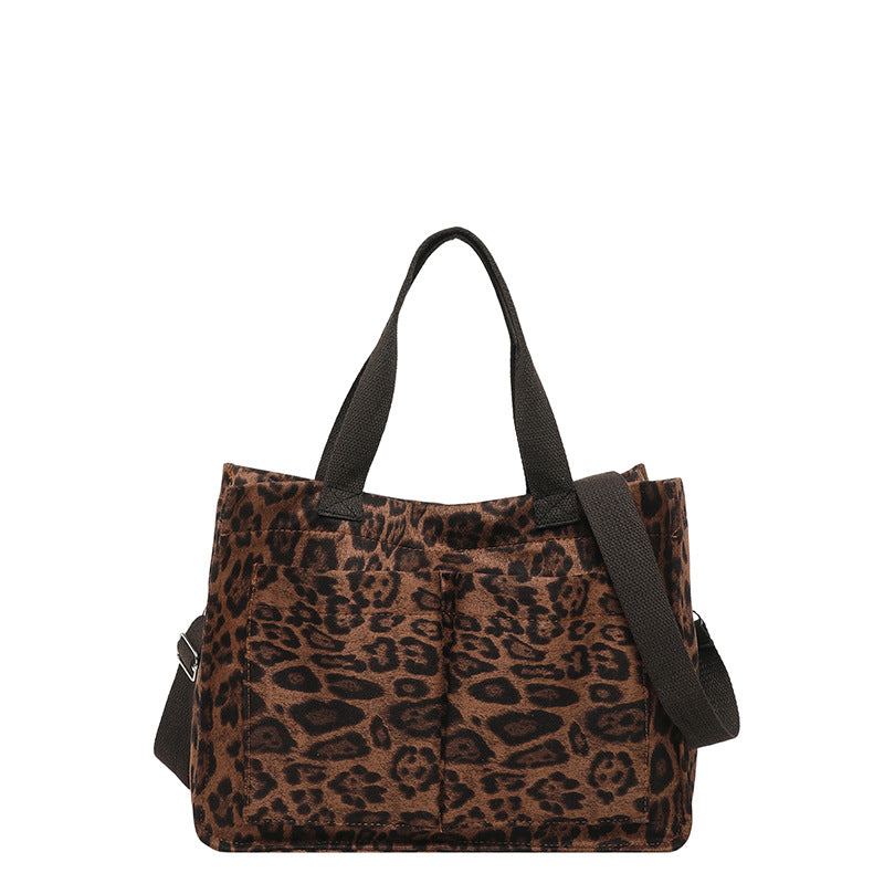 WoChic Leopard Print Utility Tote Bag Bowlift