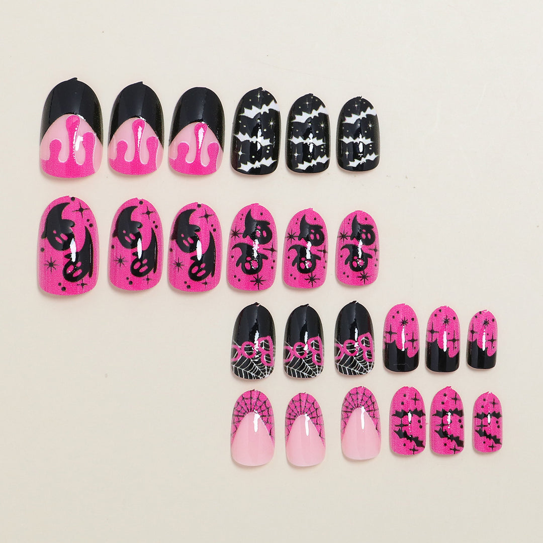 Artistic Abstract Press-On Nail Set Bowlift