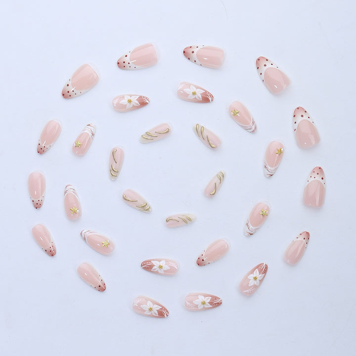 Artificial nail set with floral and elegant details Bowlift