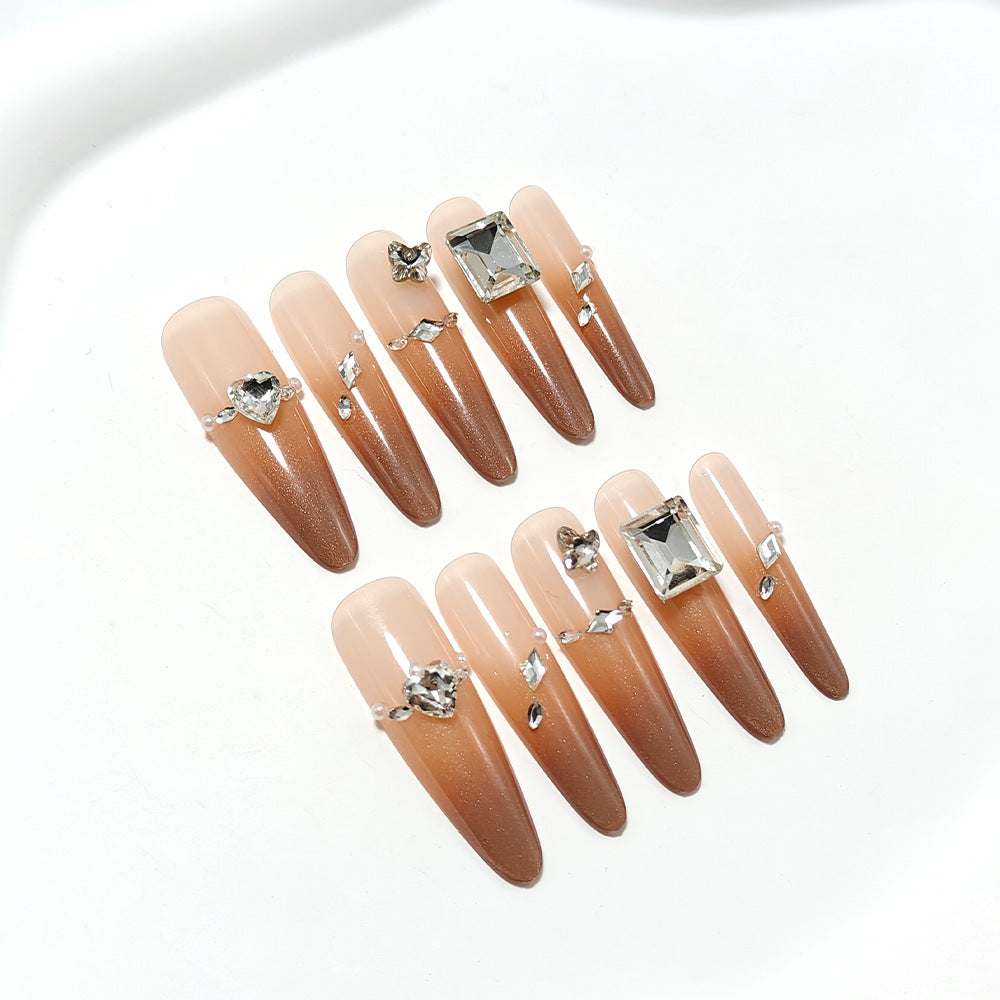 Acrylic nails with glamorous accents Bowlift