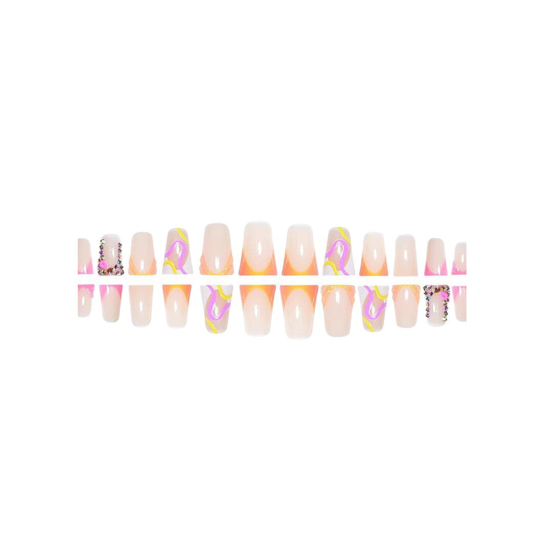 Women’s Decorative Acrylic Press-On Nail Extensions Bowlift