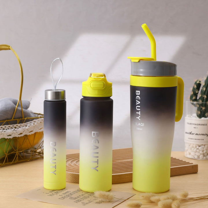 Ladies stylish and practical water bottle with design and time markings Bowlift