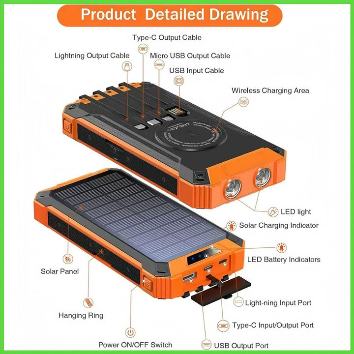 Solar-powered power bank Bowlift