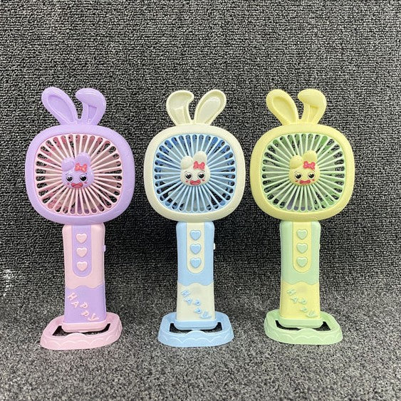 Unisex Portable Hand Fan with Cute Bunny Design Bowlift