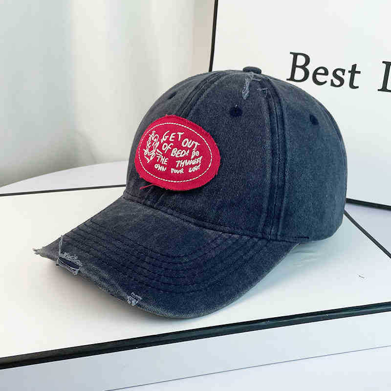 Women's Casual Distressed Cotton Baseball Cap Bowlift