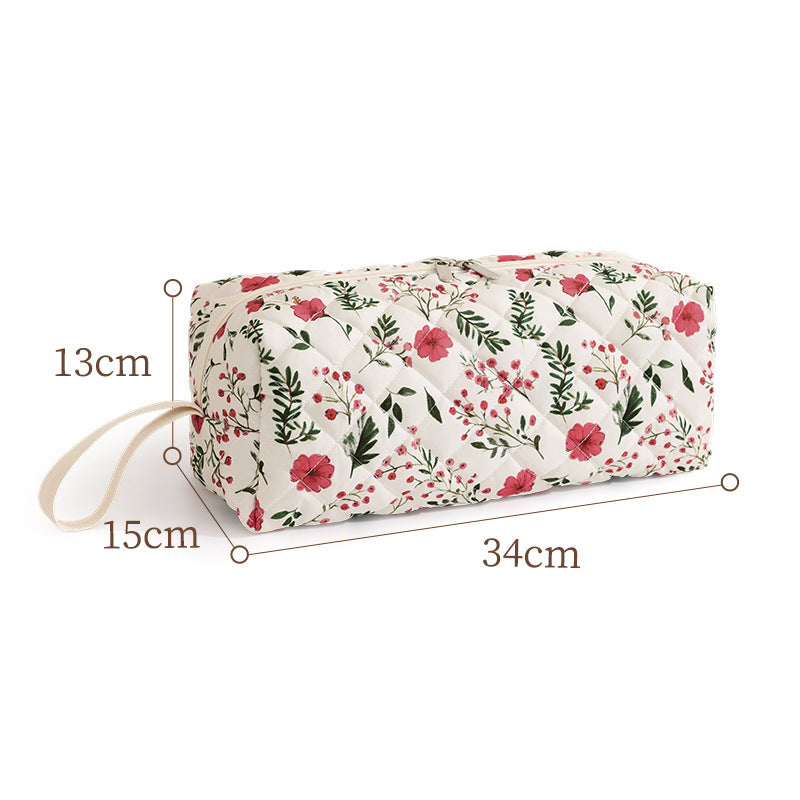 Quilted Animal Print Makeup Bag Bowlift