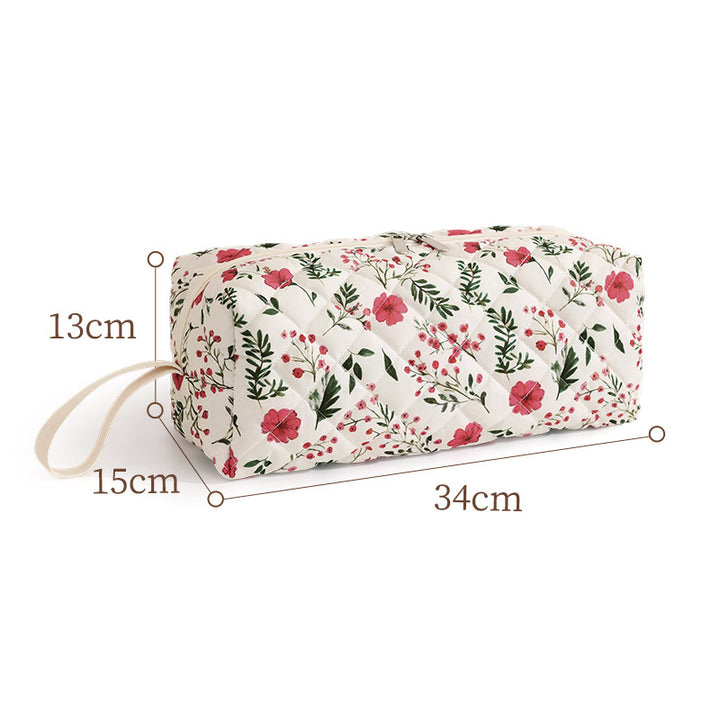 Quilted Animal Print Makeup Bag Bowlift
