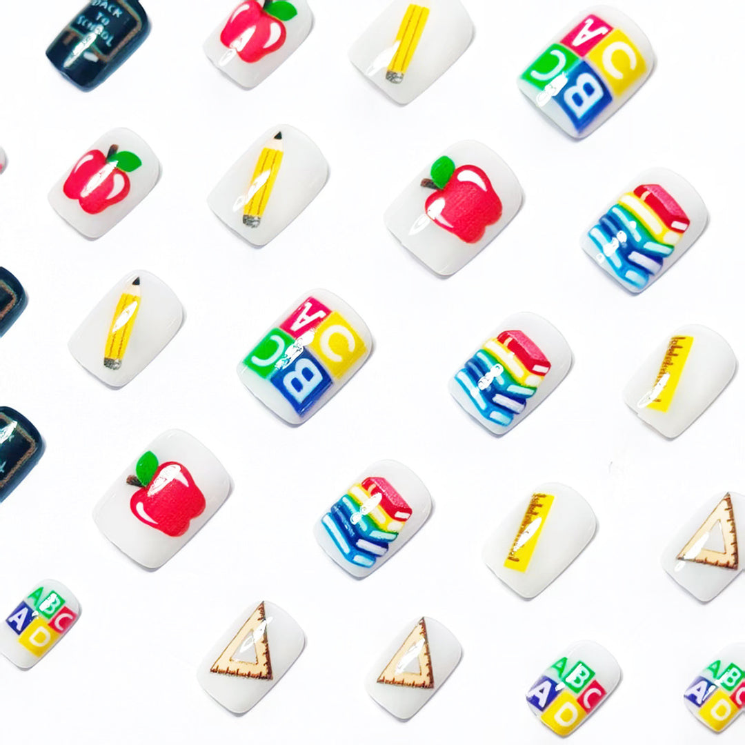 Creative School Motif Art Nails Bowlift