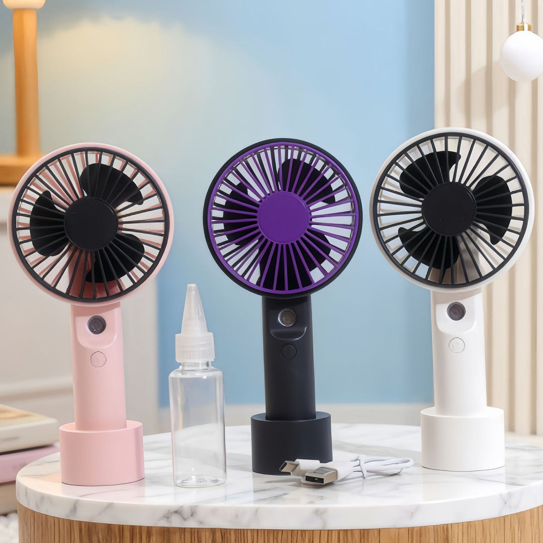 Ladies Portable Spray Fan with Ergonomic Design Bowlift
