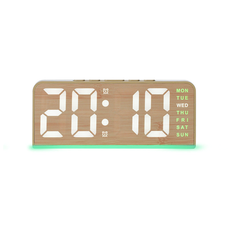 Digital Light Alarm Clock with Temperature Display Bowlift