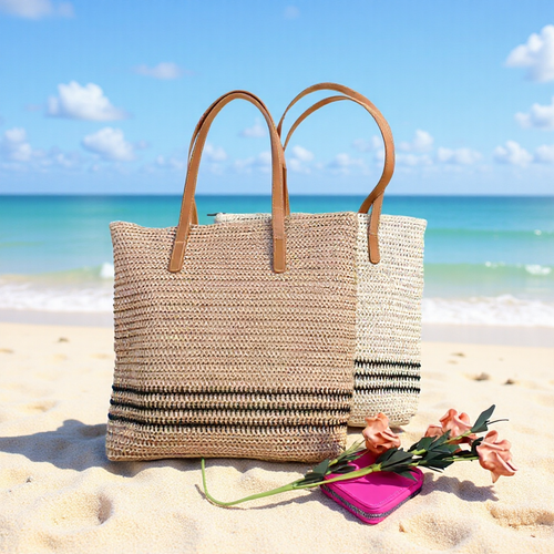 Oversized Beach Bag Made of Woven Material Bowlift