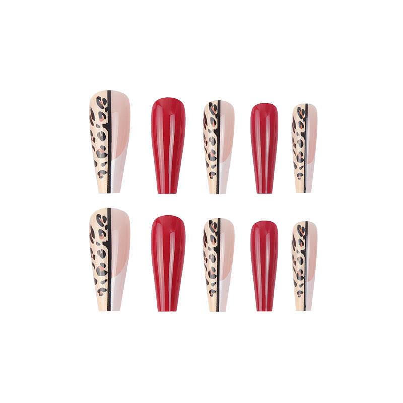 Leopard Print and Glossy Press-On Nail Set Bowlift