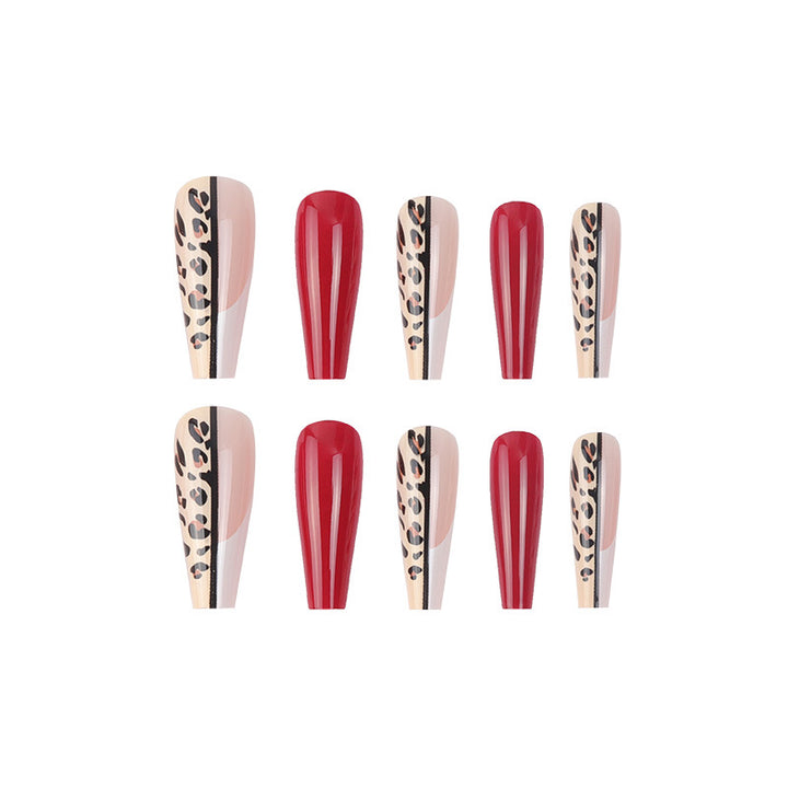Leopard Print and Glossy Press-On Nail Set Bowlift