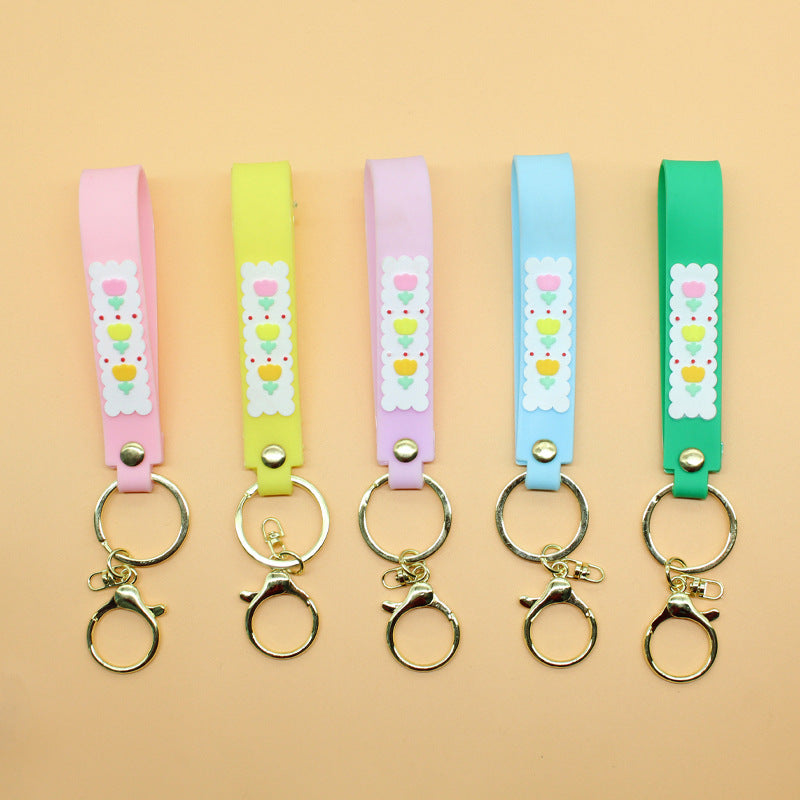 Unisex keychain made of durable silicone with playful design Bowlift
