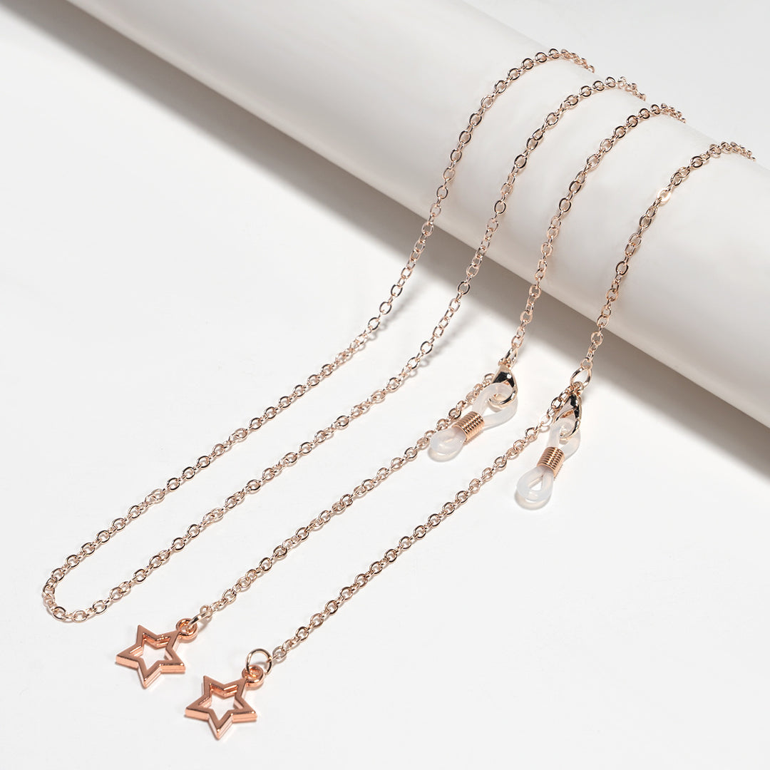 Stylish Star-Embellished Eyewear Chain Bowlift