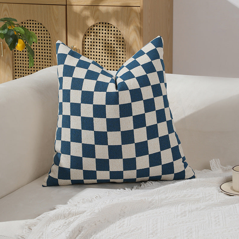 Checkerboard Patterned Decorative Pillow