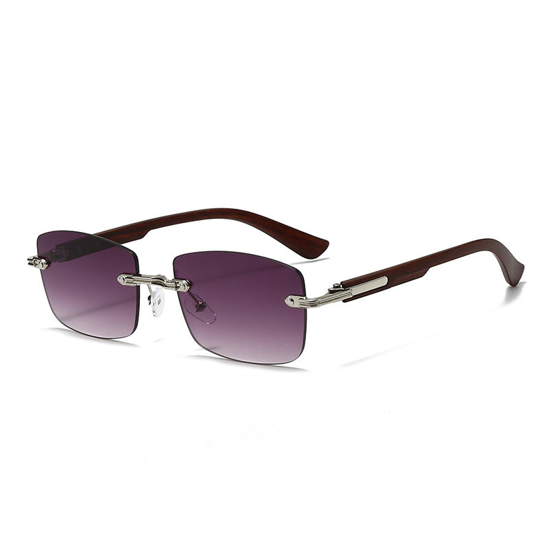 Women's fashionable square sunglasses with elegant wooden accents Bowlift
