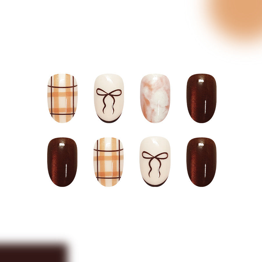 Chic Patterned Press-On Nail Set Bowlift