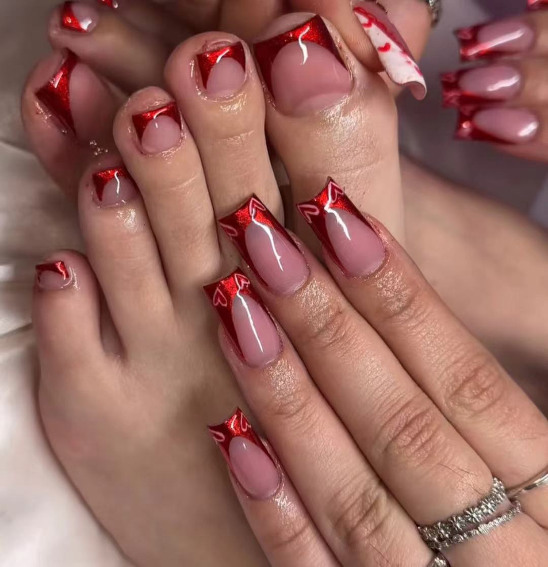 Creative French Tip Nail Art Extensions Bowlift