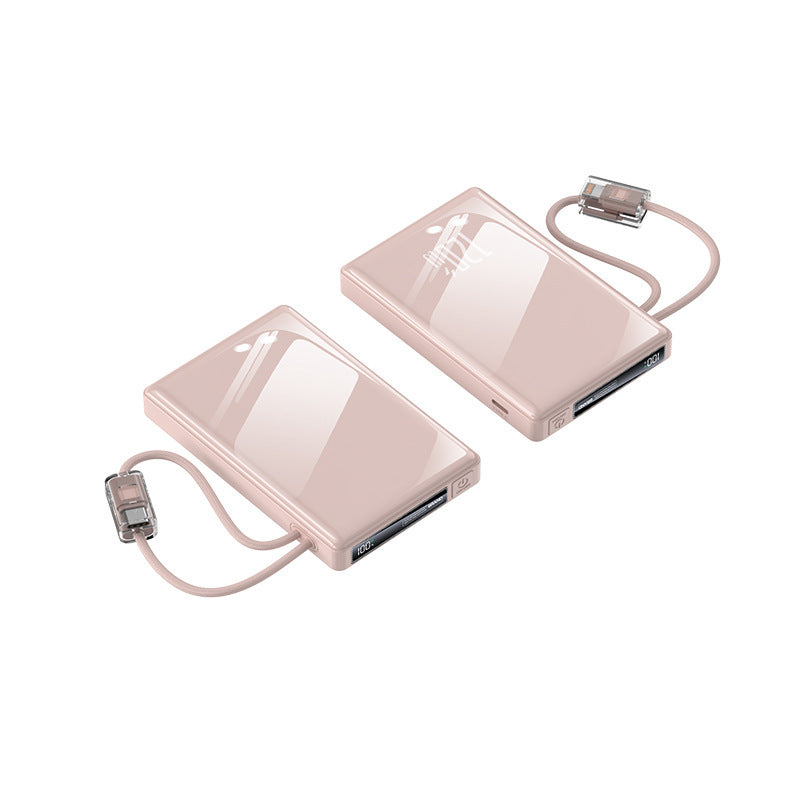 Portable power bank with integrated cables and state-of-the-art fast charging function Bowlift
