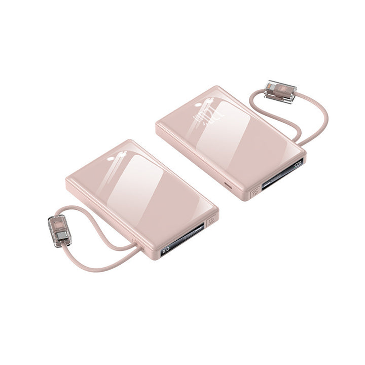 Portable power bank with integrated cables and state-of-the-art fast charging function Bowlift
