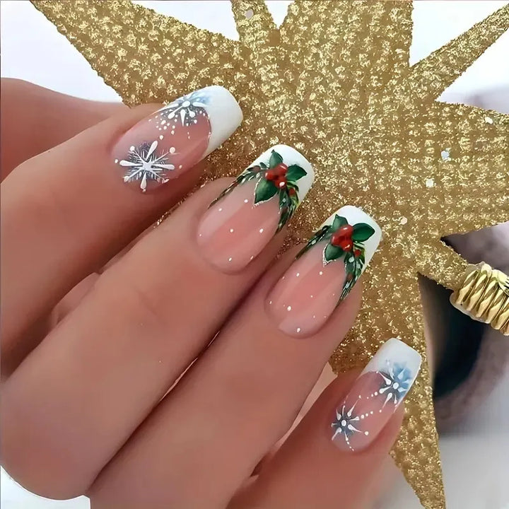 Artistic Winter-Themed Nail Art Bowlift
