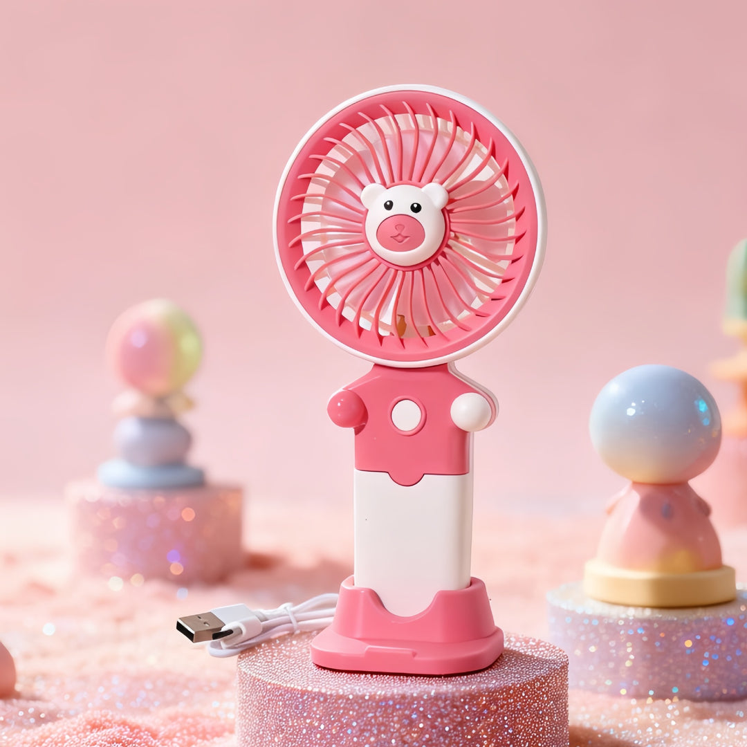 Ladies Portable USB Fan with Flexible Holder Bowlift