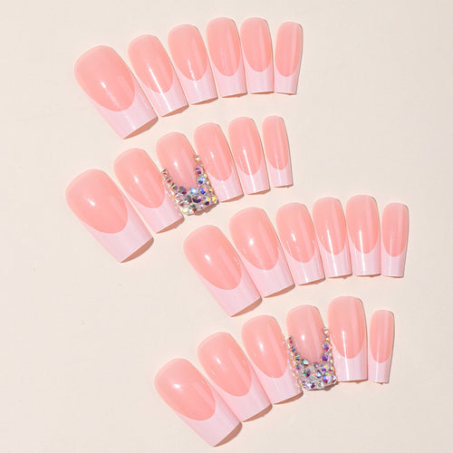 Stylish nail extensions with glitter design Bowlift