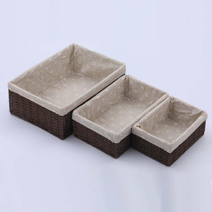 Women's Storage Basket Set with Decorative Lining Bowlift