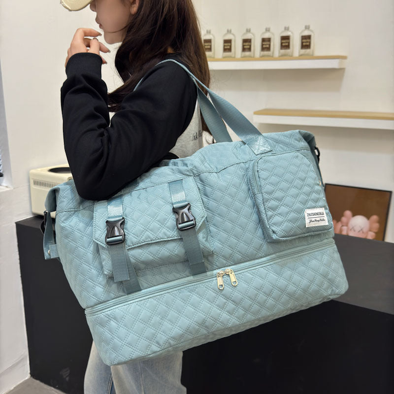Premium Quilted Weekend Duffel Bag