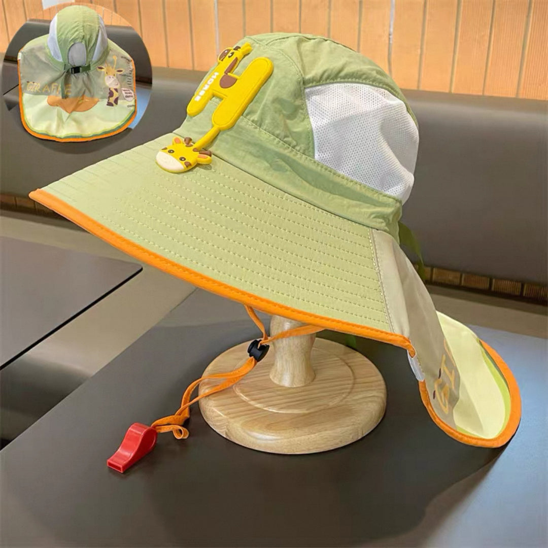Sun Hat with Neck Protection, Breathable Mesh and Adjustable Chin Strap Bowlift