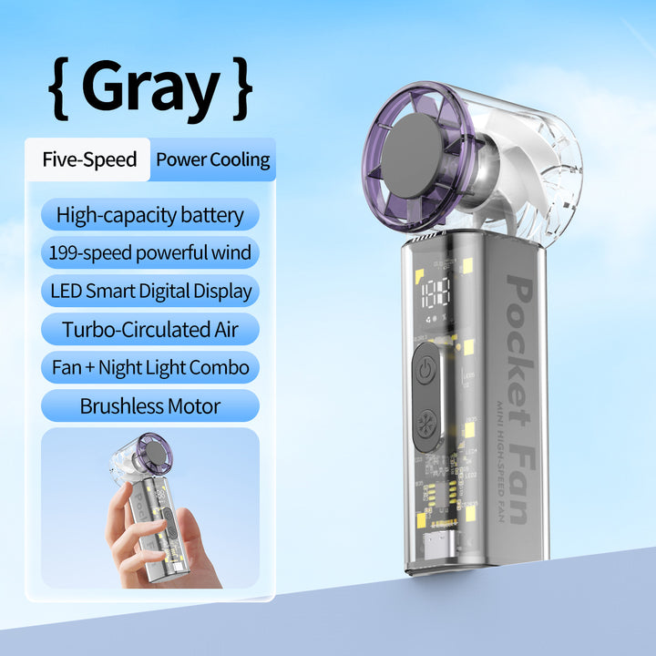 Unisex Pocket-Sized High-Speed Cooling Fan Bowlift