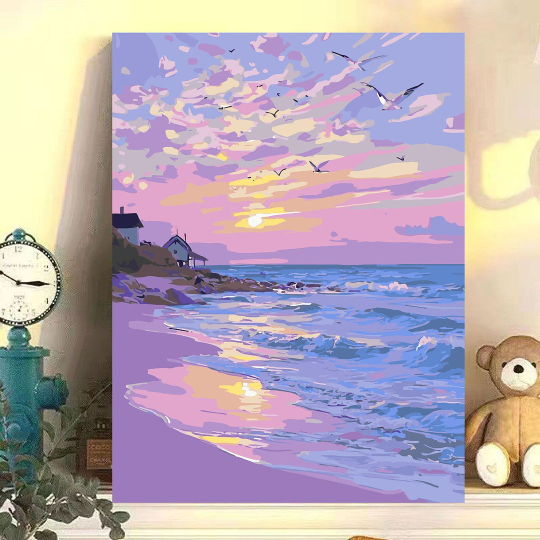 Tropical Sunset Seascape Canvas Art Bowlift
