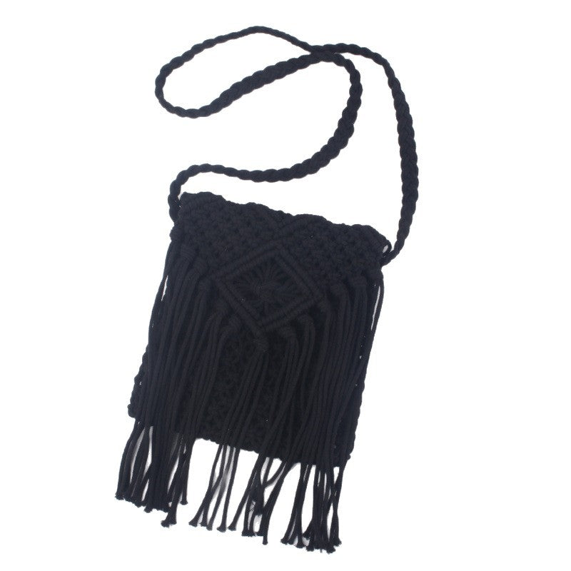 Hand-knotted fringe bag Bowlift